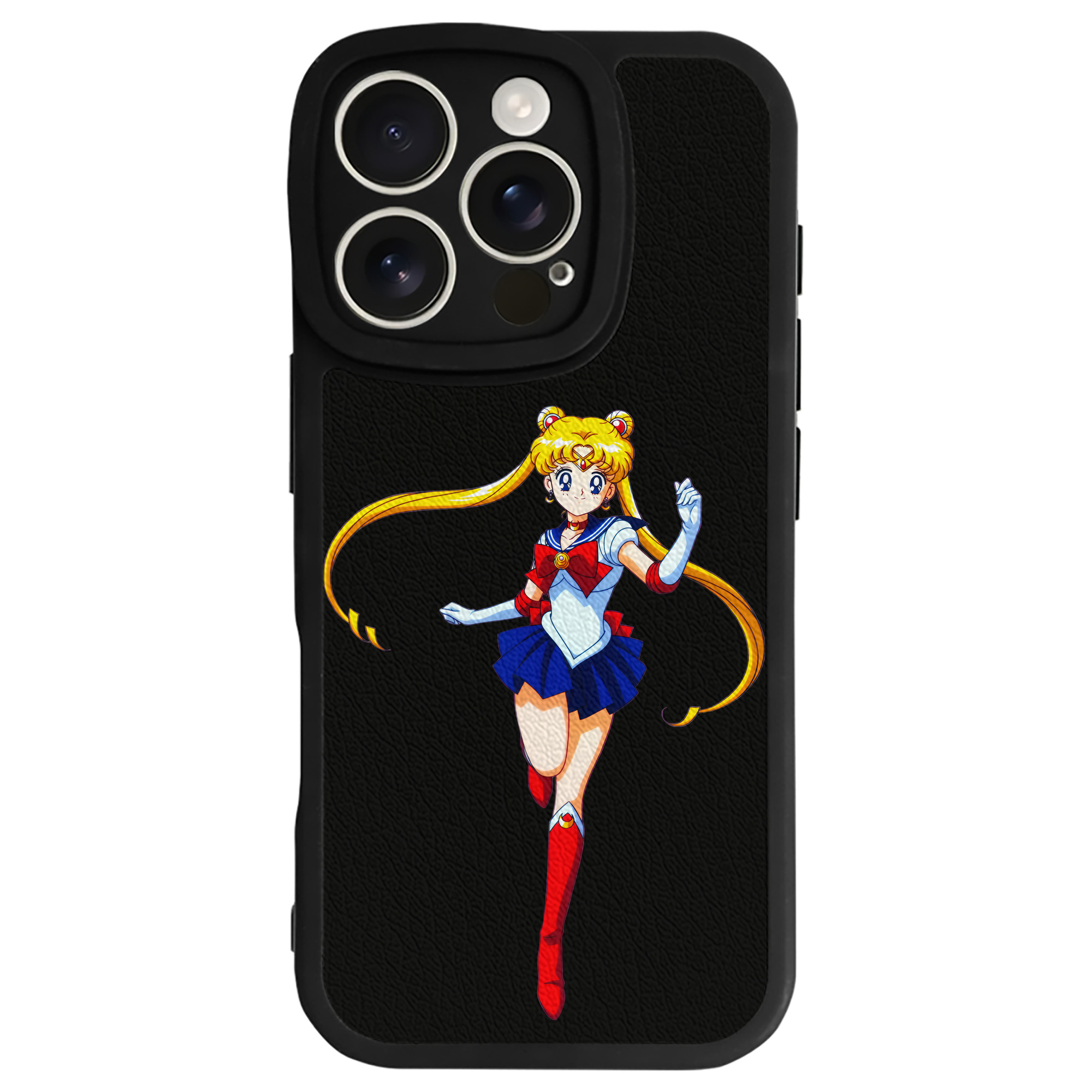 （画像用） 美少女戦士セーラームーン 月野 うさぎ つきの うさぎ Sailor Moon Tsukino Usagi 【iPhone 16シリーズ対応】シリコンスマホケース（レザー調） 材質：シリコン
